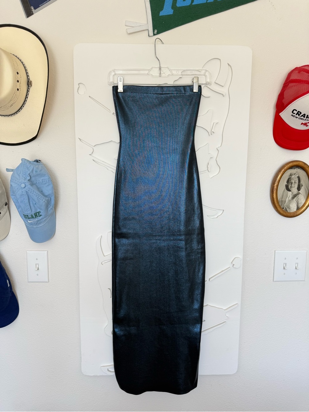 Black&Blue Chrome Bodycon Dress
